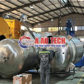 Gia công bồn khuấy sơn 5000 lít theo yêu cầu tại Á Âu