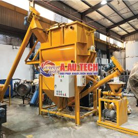Ứng dụng máy trộn 2 tầng kèm đóng bao trong sản xuất